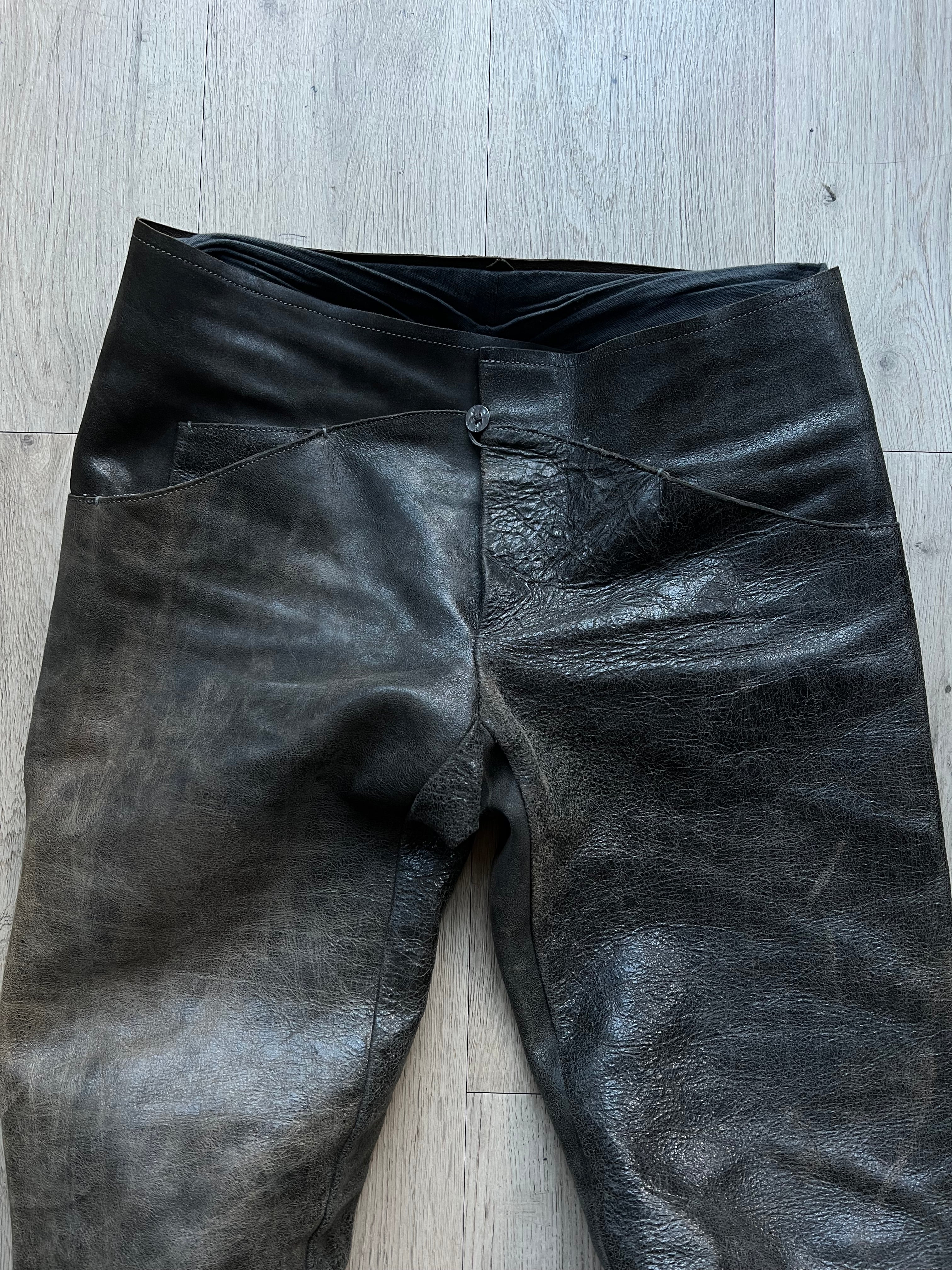 MA+ Maurizio Amadei Bison Leather Pants