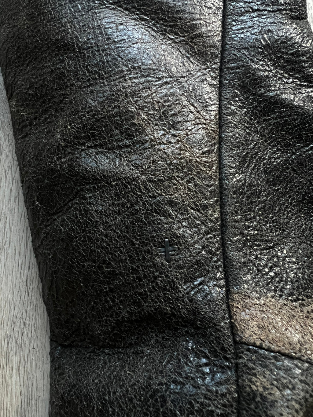 MA+ Maurizio Amadei Bison Leather Pants