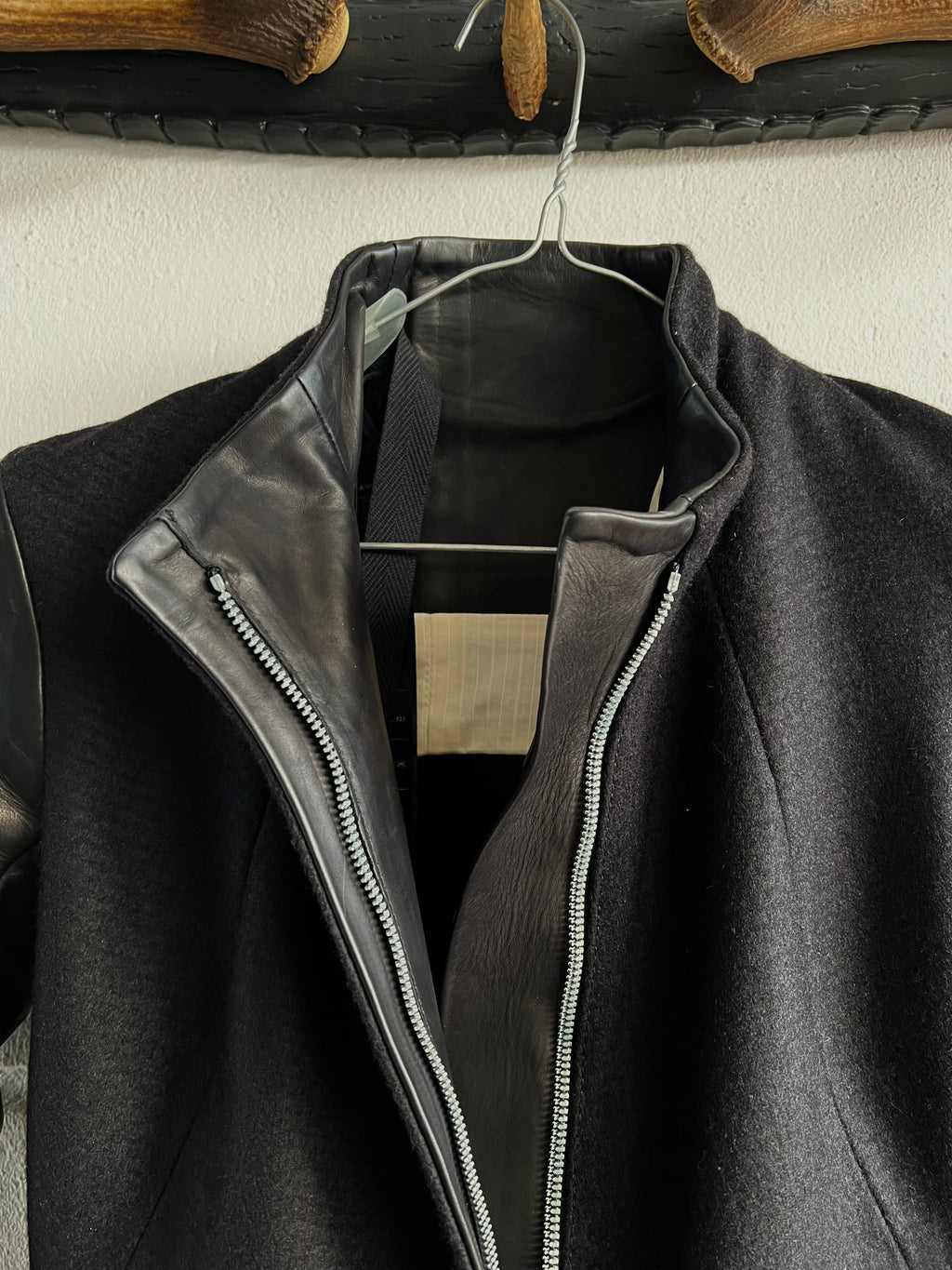 Boris Bidjan Saberi Hybrid Leather Jacket