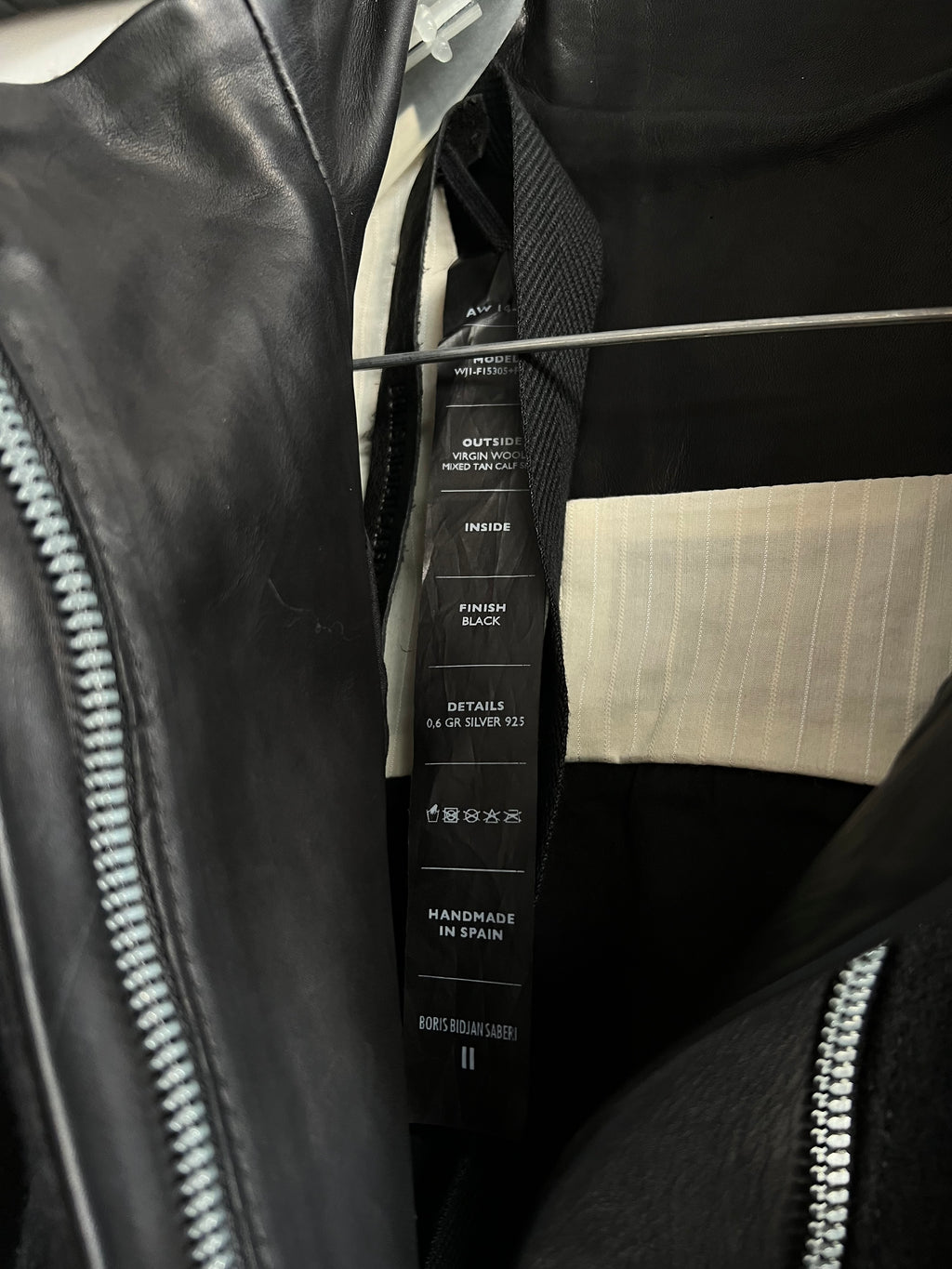 Boris Bidjan Saberi Hybrid Leather Jacket