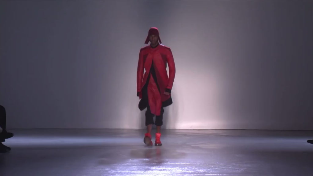 Boris Bidjan Saberi Horse Hybrid Leather/ Wool Coat